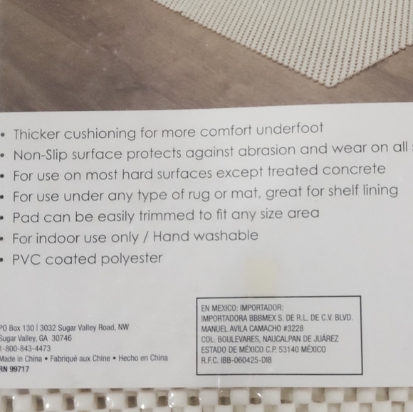 CREAM RUG PAD FOR  4ft x 6ft RUG - Picture 3 of 3